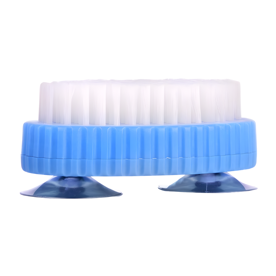 Nail or denture brush with suction caps, standard size, designed for hands-free cleaning to support independence in aged care and disability settings.