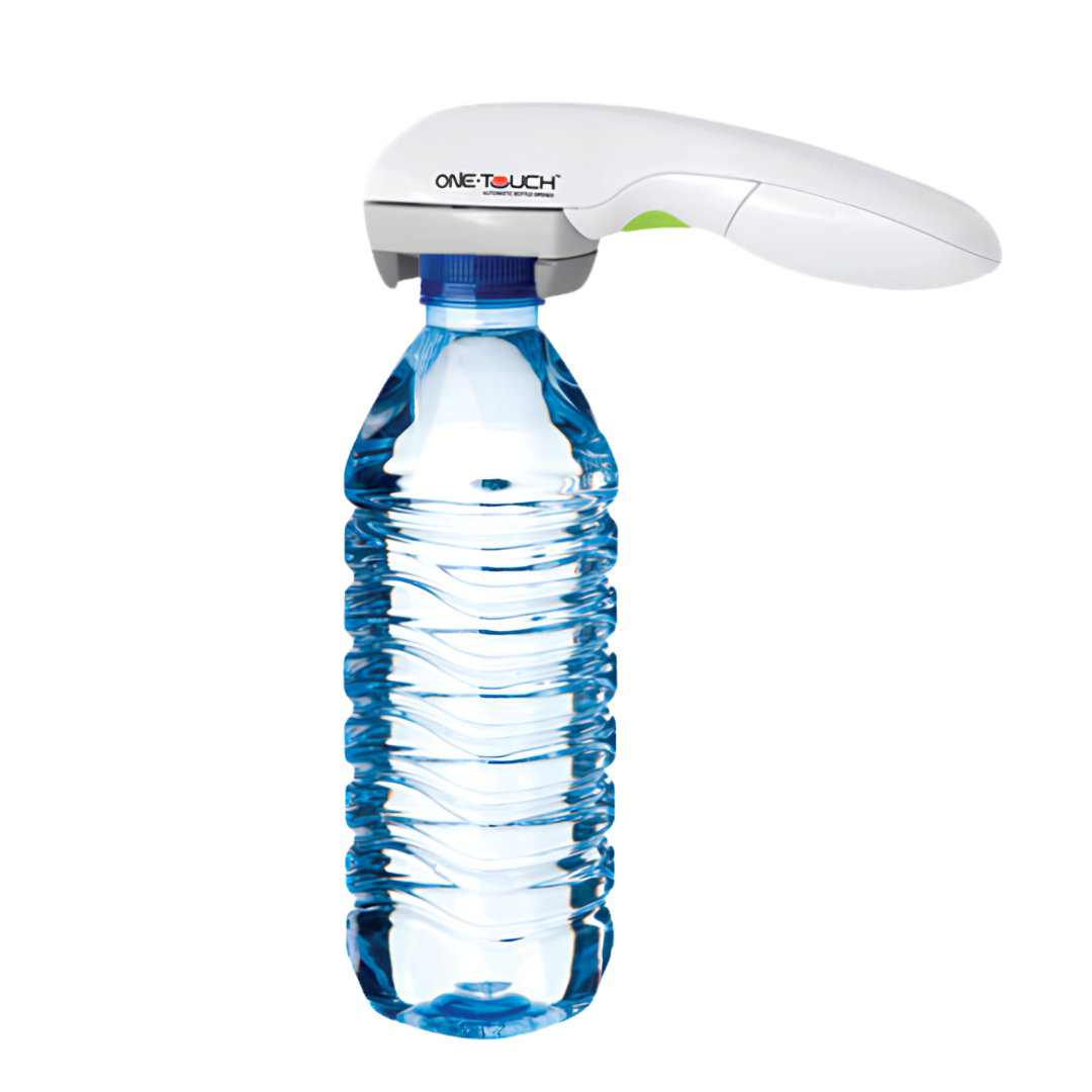 ADL Kitchen Twizoff One Touch Electric Bottle Opener, automatic hands‑free opener for jars and bottles, adaptive kitchen aid supporting independence for users with limited grip.