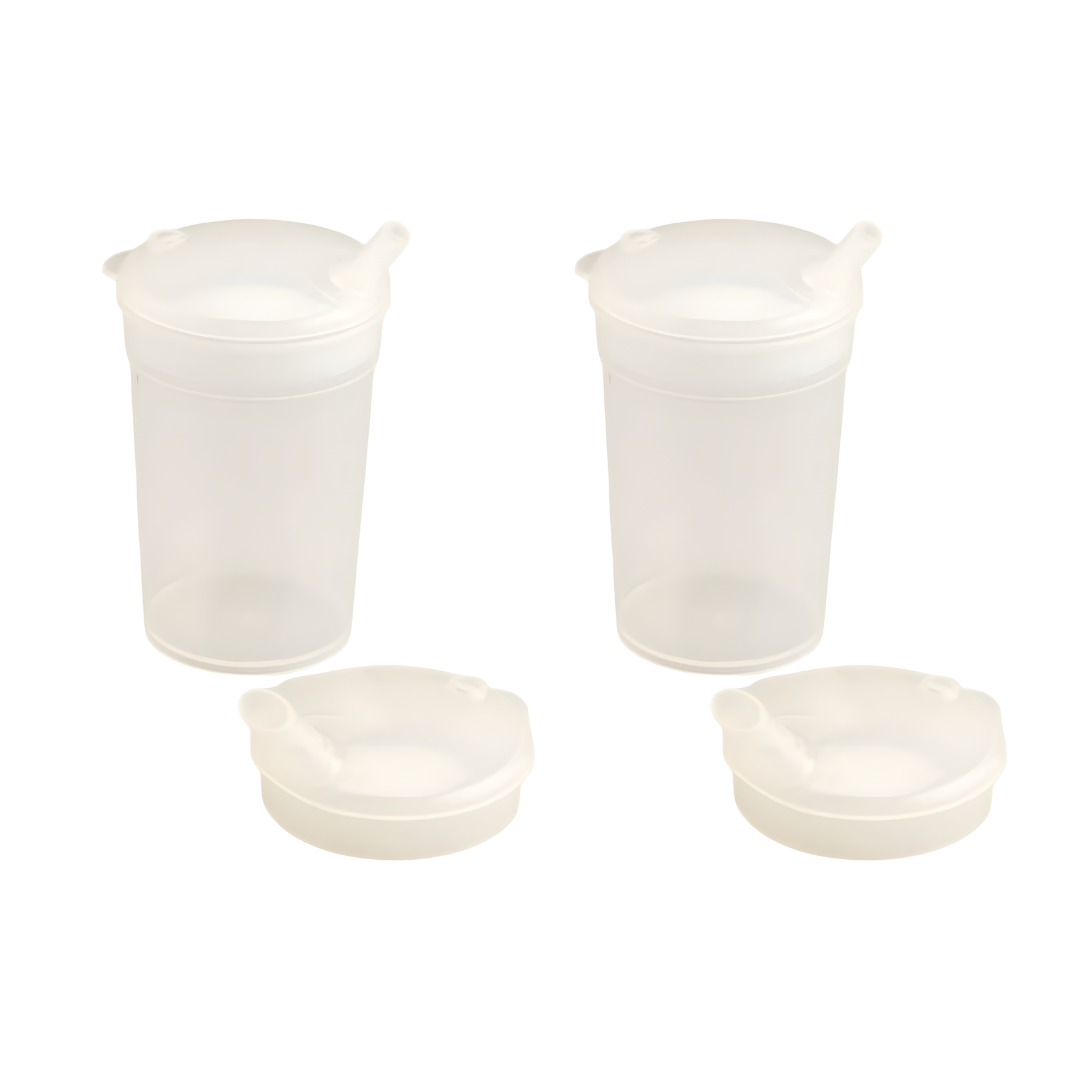 Feeding cup with standard blunt spout, lightweight and durable, designed for safe hydration support in aged care, disability, and rehabilitation settings.