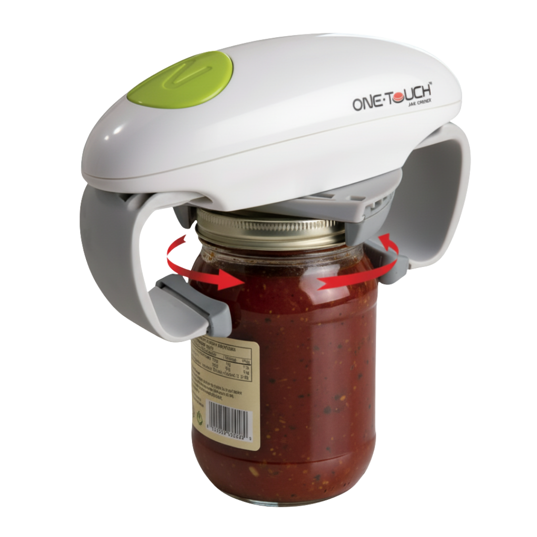ADL Kitchen Jar Opener One Touch Electric Standard variant, designed for safe and effortless jar opening, ideal for older adults and carers.
