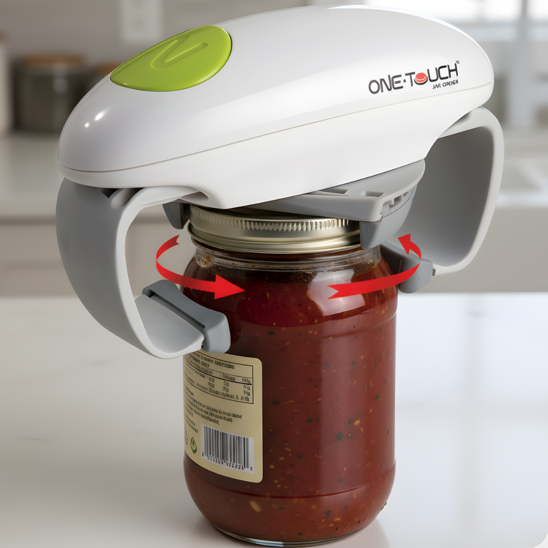 ADL Kitchen Jar Opener One Touch Electric Standard variant, designed for safe and effortless jar opening, ideal for older adults and carers.