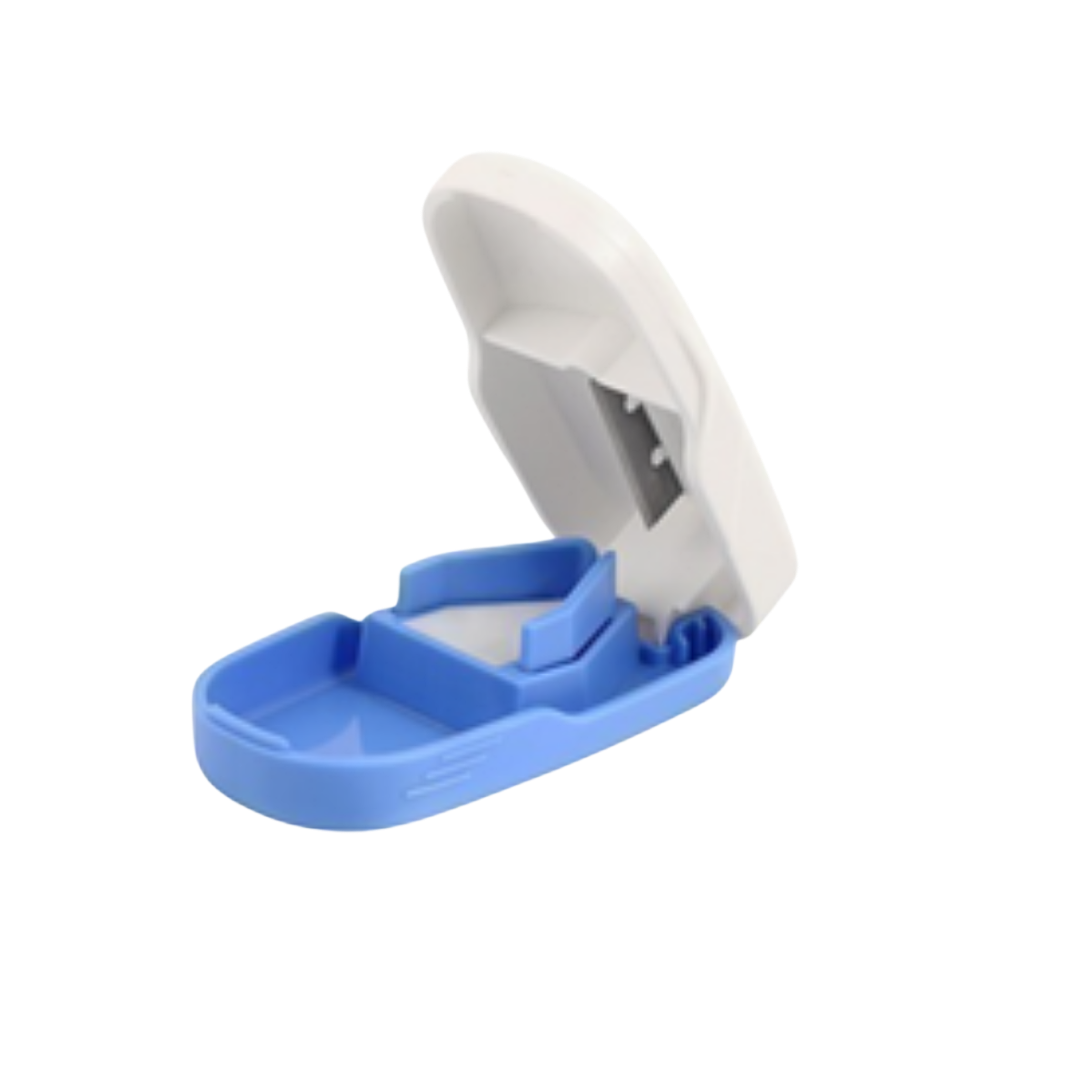 ADL Kitchen pill splitter with precise cutting blade, compact design for easy medication management, supports independence and safe daily health routines.