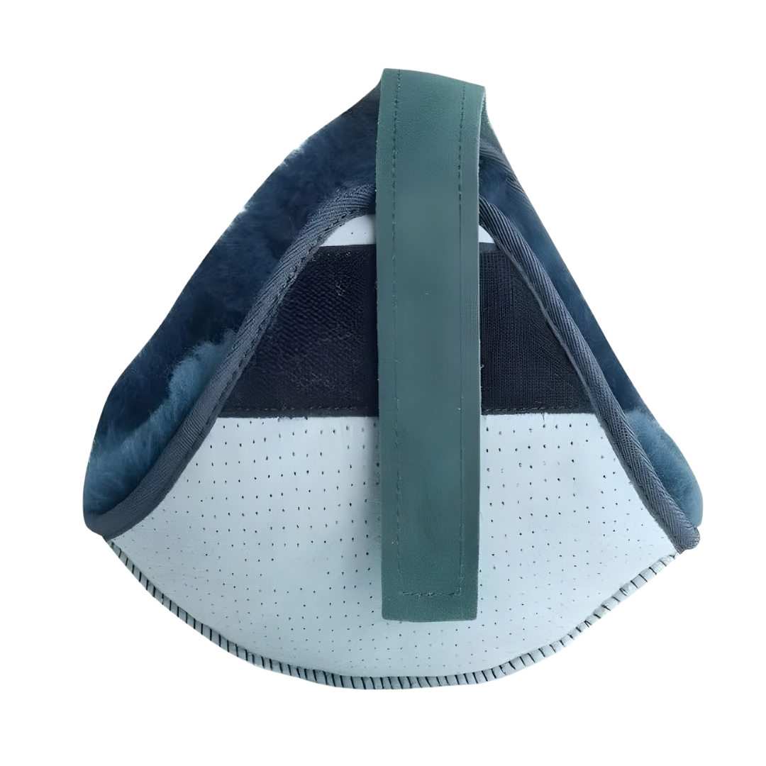 ADL Sheepskin Medical Wild Goose Heel Protector in small, medium, and large sizes, providing soft cushioning and pressure relief for vulnerable heels.