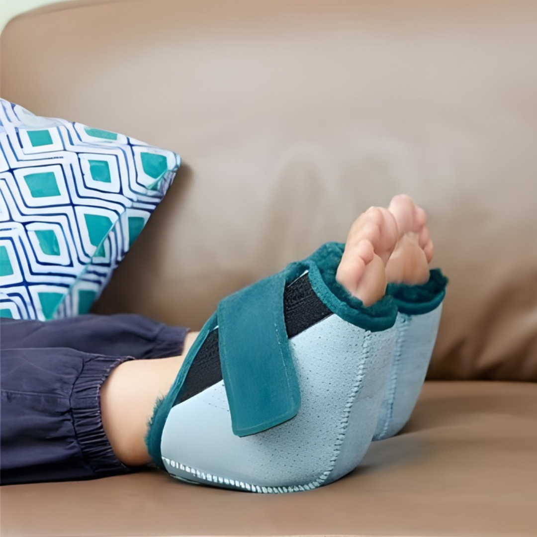 ADL Sheepskin Medical Wild Goose Heel Protector in small, medium, and large sizes, providing soft cushioning and pressure relief for vulnerable heels.