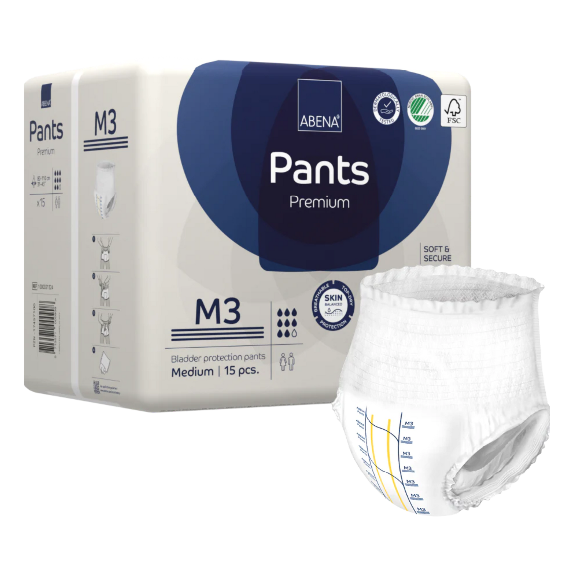 Abena Pants M3 Blue 2400ml 80-110cm