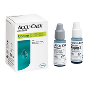 Accu-Chek Instant Control Solution bottle for verifying glucose meter and test strip accuracy.