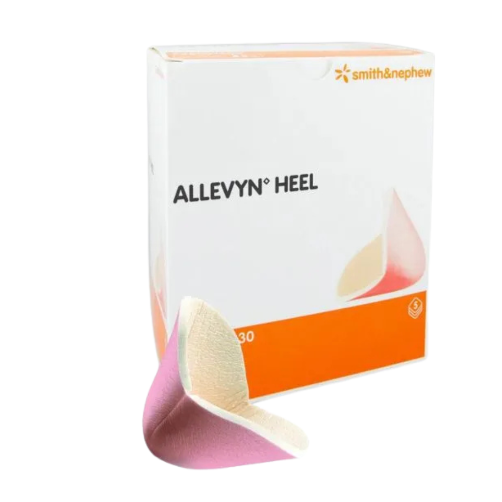 Box of Allevyn Heel with Smith & Nephew branding on a white background