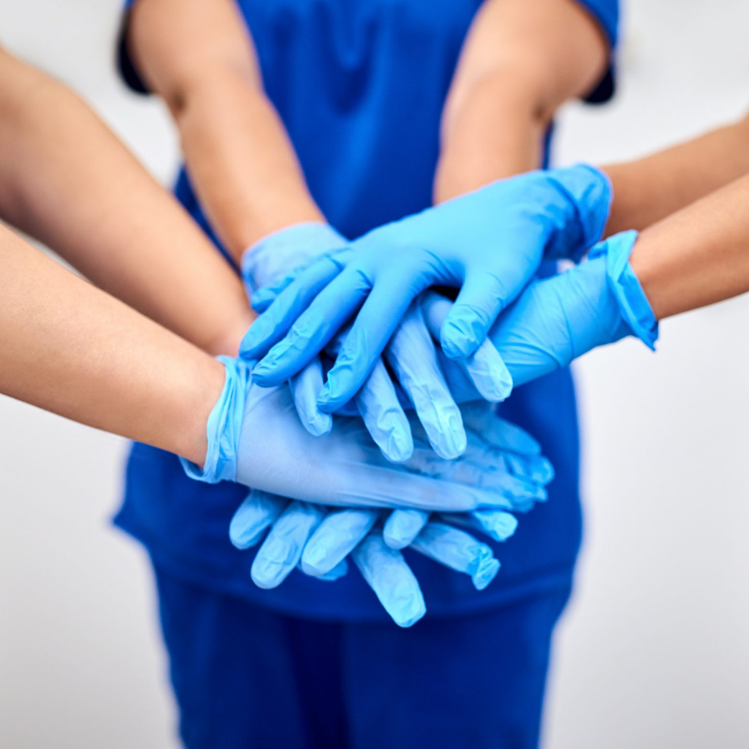 Apollo Blue Nitrile Examination Gloves Medium / 10 Boxes Per Carton