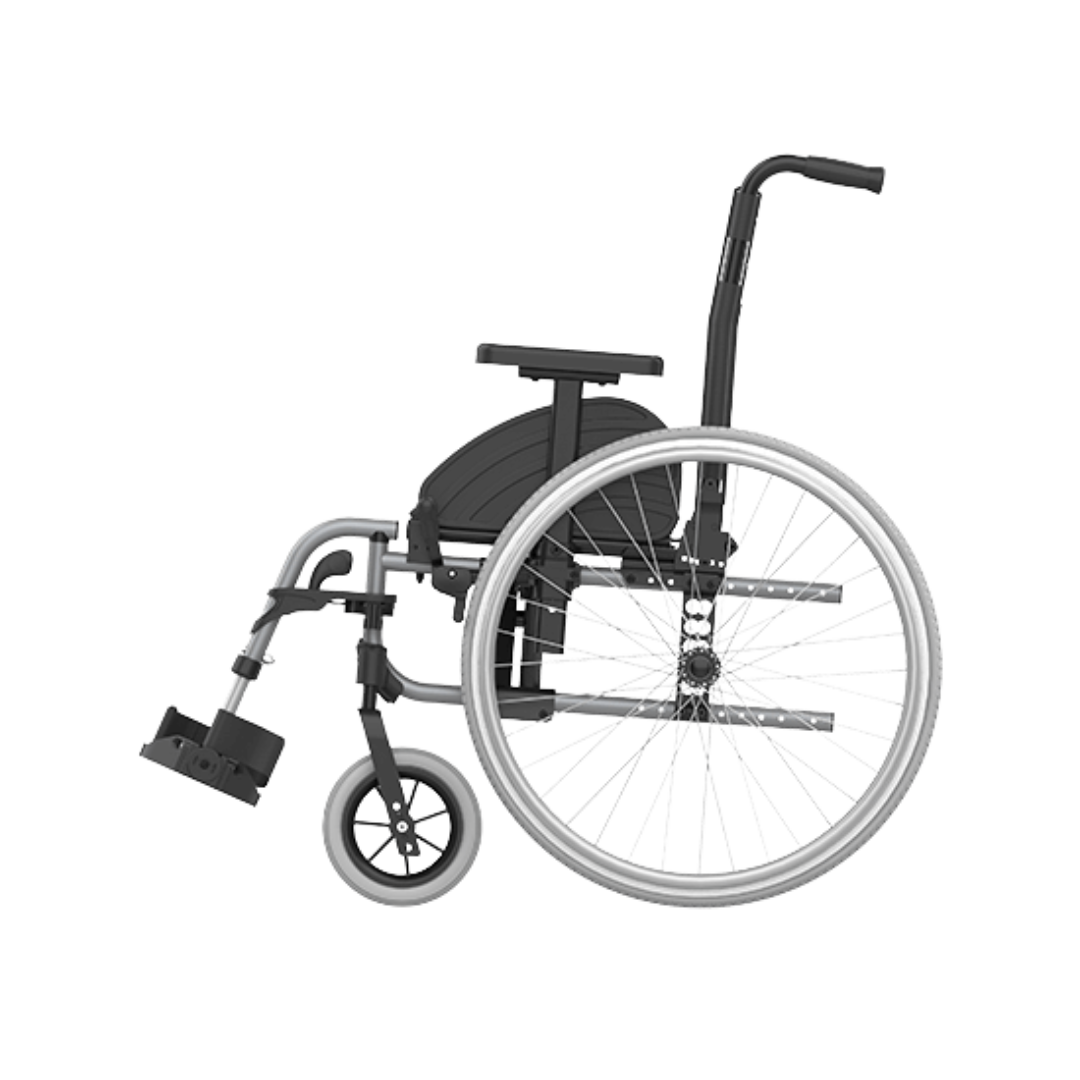 Aspire Evoke 2 Youth Wheelchair – lightweight, self-propelled wheelchair with adjustable seat and backrest, designed for young users.