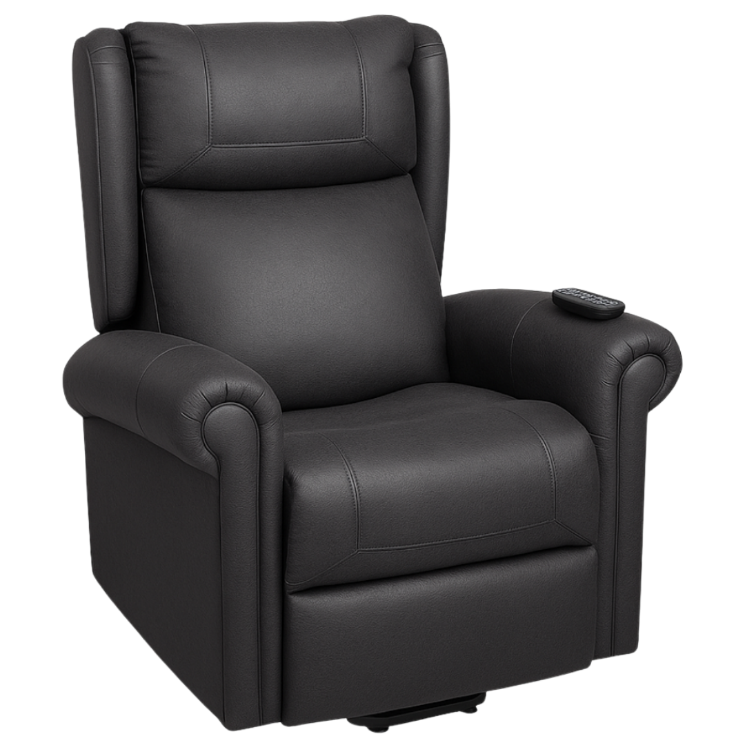 Aspire Gabriel Quattro Action Zero Gravity Lift Recline Chair with quad-motor controls in modern fabric, designed for comfort and mobility support.