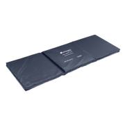 Aspire Lifecomfort Fall Safety Mat – impact-absorbing bedside mat with reflective strip and non-slip base for fall prevention in aged care and home settings.