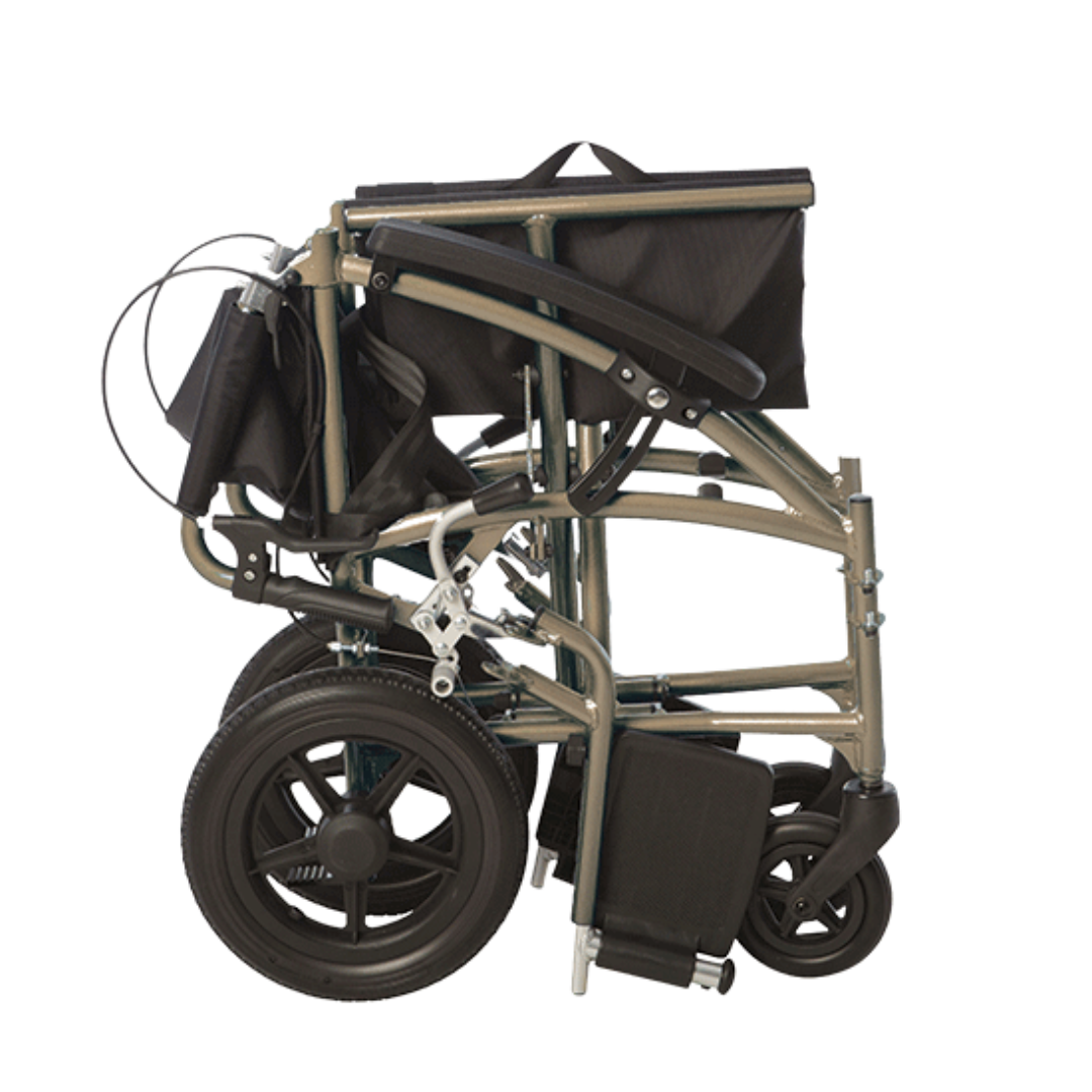 Aspire Lite and Lite Transit Wheelchairs featuring lightweight aluminium frames and folding design for convenient transport and everyday mobility.