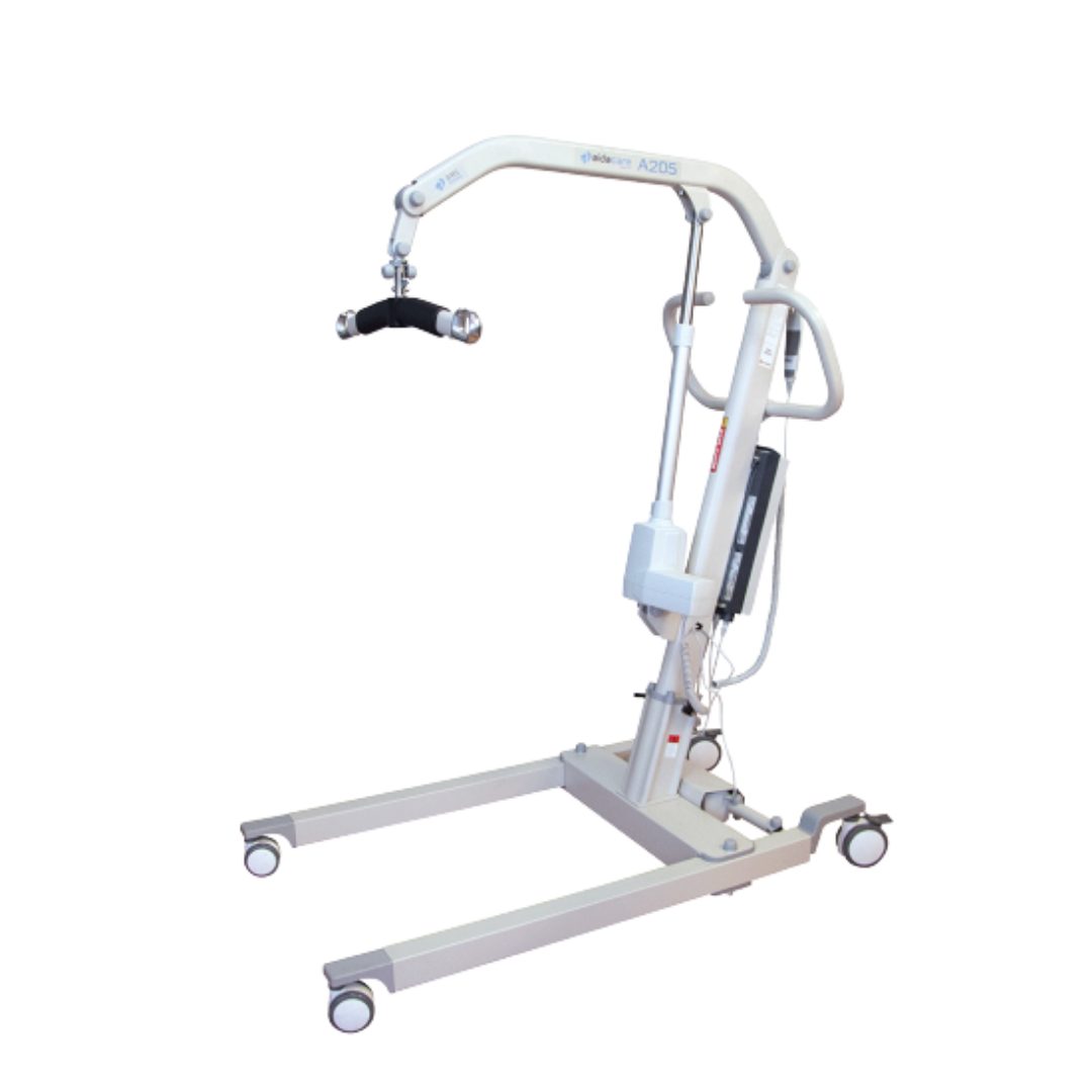Aspire A205 Aluminium Patient Lifter, a lightweight and durable mobility aid designed for safe and reliable patient transfers in home, aged care, and hospital settings.