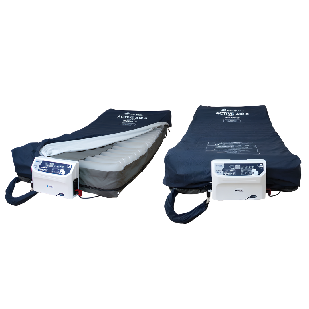 Aspire Active 8 Powered Mattress Single provides reliable alternating pressure therapy for patients at risk of pressure injuries in aged care and home settings.