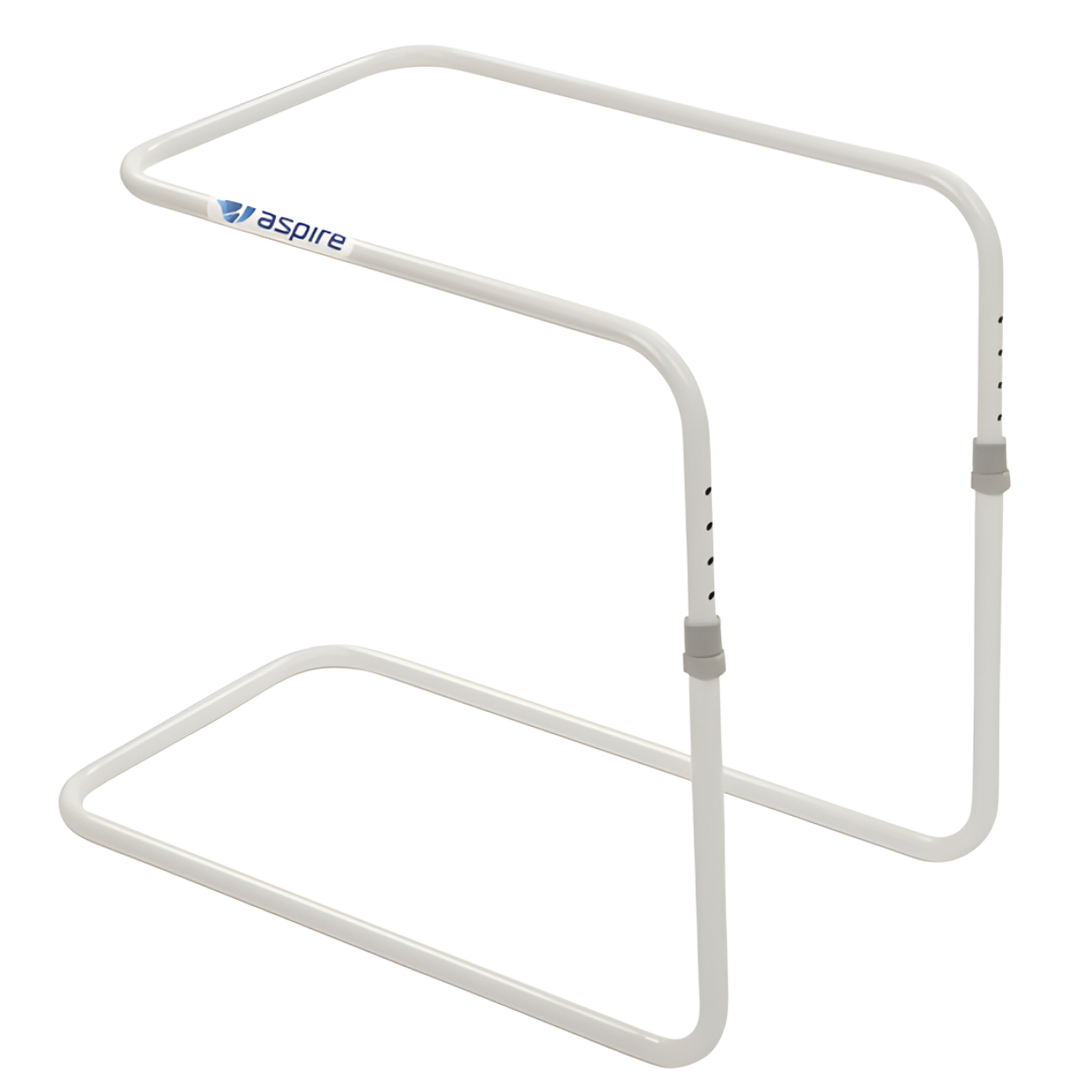 Aspire Bed Cradle height adjustable frame lifts bedding away from sensitive skin, reducing pressure and enhancing comfort during rest.