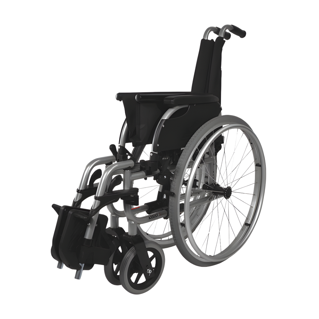 Aspire Assist 2 Wheelchair self-propelled 400mm seat, durable frame, and compact design for comfortable, independent mobility in home and aged care.