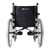 Aspire Assist 3 Folding Deluxe Wheelchair with black vinyl seat, padded armrests, and foldable steel frame – ideal for clinical or home use.