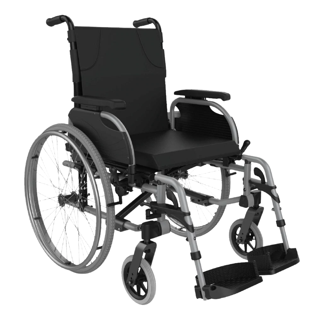 Aspire Evoke 2 Wheelchair available in 350mm, 400mm, 450mm, and 500mm seat widths for adaptable everyday mobility.
