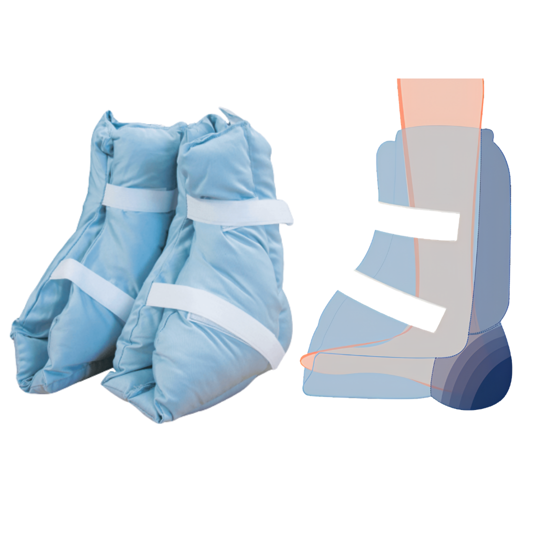 Aspire Heel Protector Pair, soft padded design for pressure relief, supports heel offloading, reduces risk of ulcers, and enhances comfort during recovery.