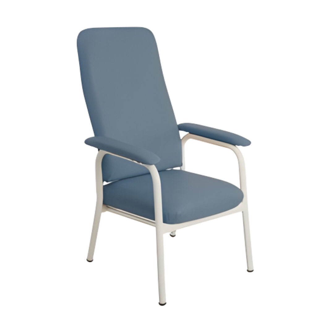 Aspire High Back Classic Day Chair in Champagne and Slate finish, offering supportive comfort and stability for aged care and daily living use.