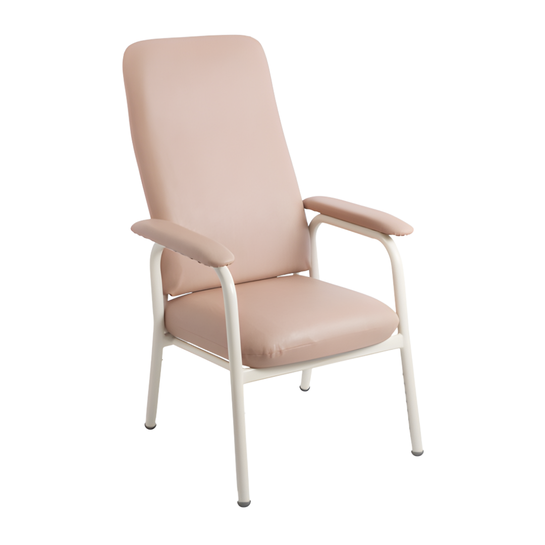 Aspire High Back Classic Day Chair in Champagne and Slate finish, offering supportive comfort and stability for aged care and daily living use.