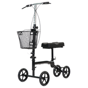 Aspire Knee Walker in sleek black finish, designed for mobility support, offering comfort, stability, and independence during lower leg recovery.