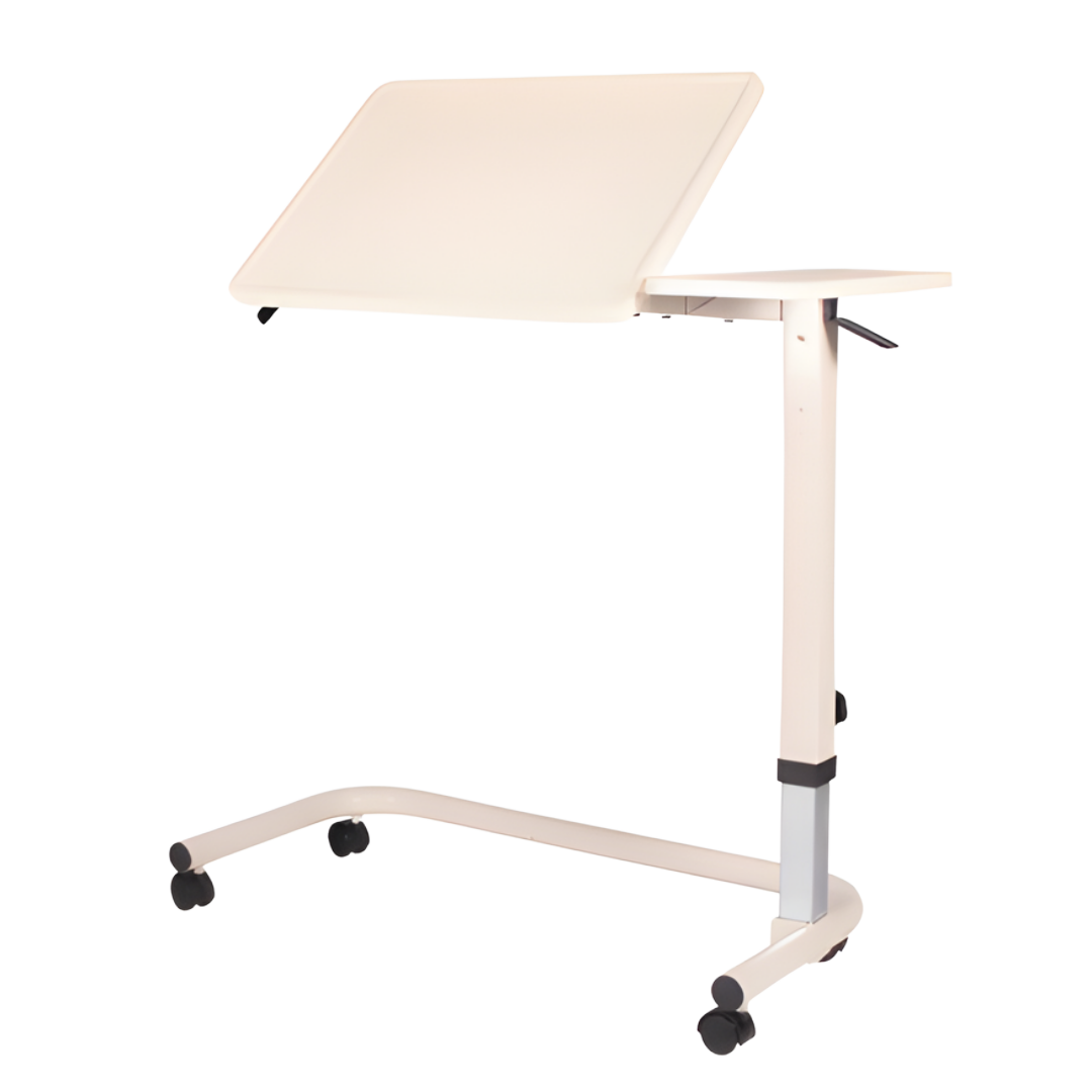 Aspire Over Bed Table Split Top Standard provides adjustable support for meals, reading, and daily activities.