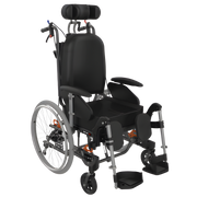 Aspire Rehab RX tilt-in-space wheelchair with adjustable 410–460mm and 460–510mm seat widths, designed for adults needing customised posture and pressure support.