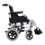 Aspire Transit 3 Folding Ward Wheelchair with black vinyl upholstery, swing-away footrests, and steel frame – ideal for clinical environments.