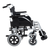 Aspire Transit 3 Folding Wheelchair with black steel frame, swing-away footrests, and padded armrests for attendant-assisted mobility.