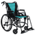 Aspire VIDA X Folding Wheelchair with adjustable armrests, swing-away leg rests, and large self-propelling rear wheels in a charcoal aluminium frame.