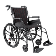 Aspire Vida X Folding Wheelchair Ultra-Lightweight 22" Sports Mag Wheels Matte Black & Purple NDIS Approved 1