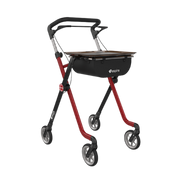 Compact Aspire Vogue Indoor Walker in red and black, lightweight 5.1kg frame, 86–97cm height range, 110kg safe working load.