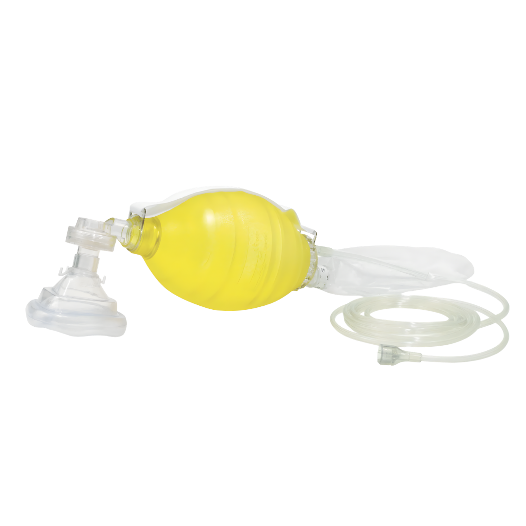 Bag Valve Mask Resuscitator in infant, child, and adult sizes designed for safe, effective manual ventilation during emergencies and respiratory distress situations.