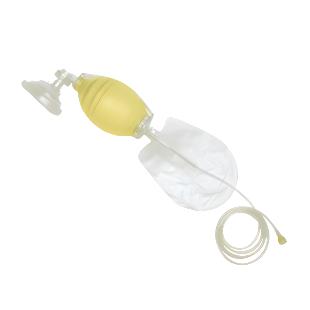 Bag Valve Mask Resuscitator in infant, child, and adult sizes designed for safe, effective manual ventilation during emergencies and respiratory distress situations.