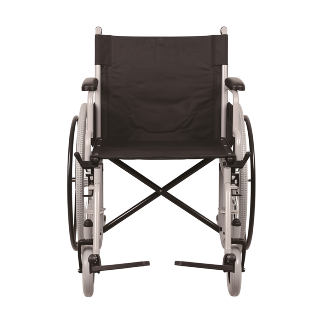 Heavy‑duty Bariatric Wheelchair with 22‑inch seat width, reinforced frame, high weight capacity, designed for comfort, durability, and safe mobility support.