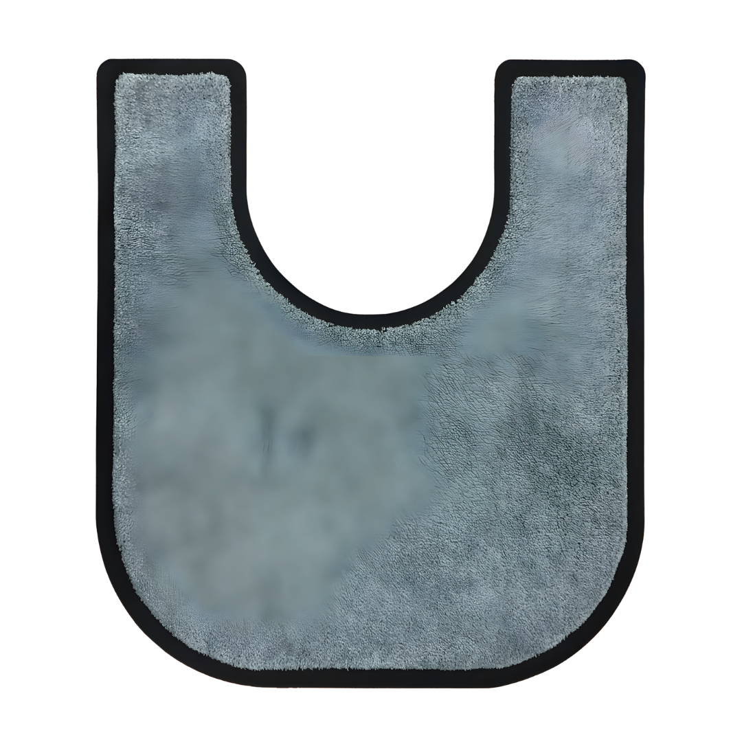 Better Living toilet surround mat in Beige and Dover Grey, absorbent and anti-slip, designed to improve bathroom safety and hygiene.