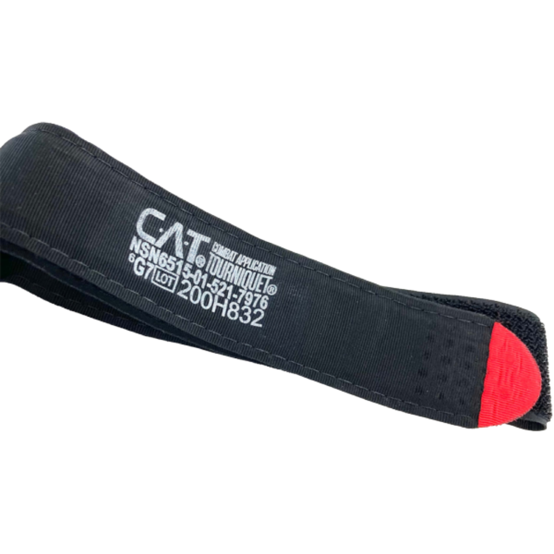 C.A.T Tourniquet G7 1.5 inch emergency bleeding control device with adjustable strap, windlass rod, and buckle for rapid hemorrhage management.