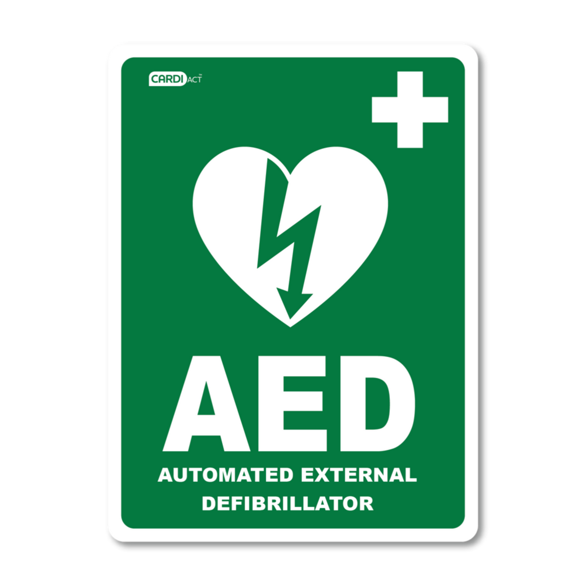 CardiAct AED Sticker 22.5 x 30cm