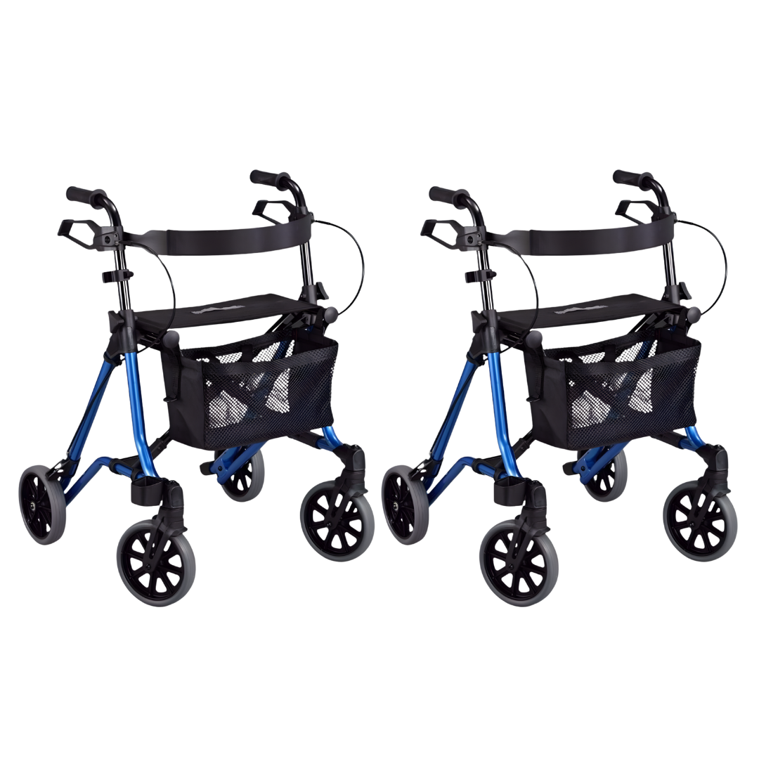 Care Quip Side Fold Coopers Adult Walking Frame with fixed wheels offers stable, foldable mobility support for adults in aged care and daily living.