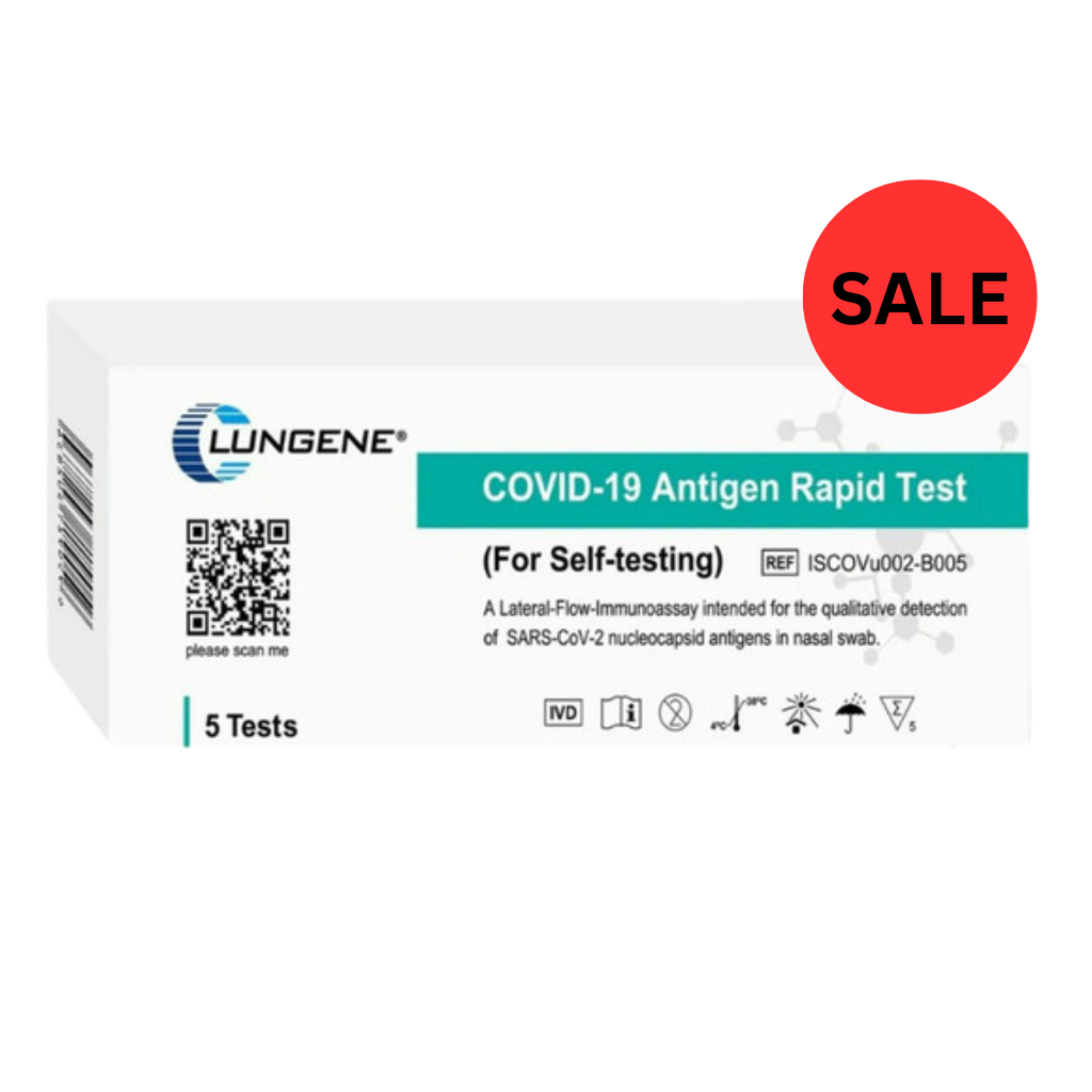 Clungene Novel COVID-19 Rapid Antigen Test Kit Self Testing Nasal Swab Kit - 5 Tests Per Box Sale