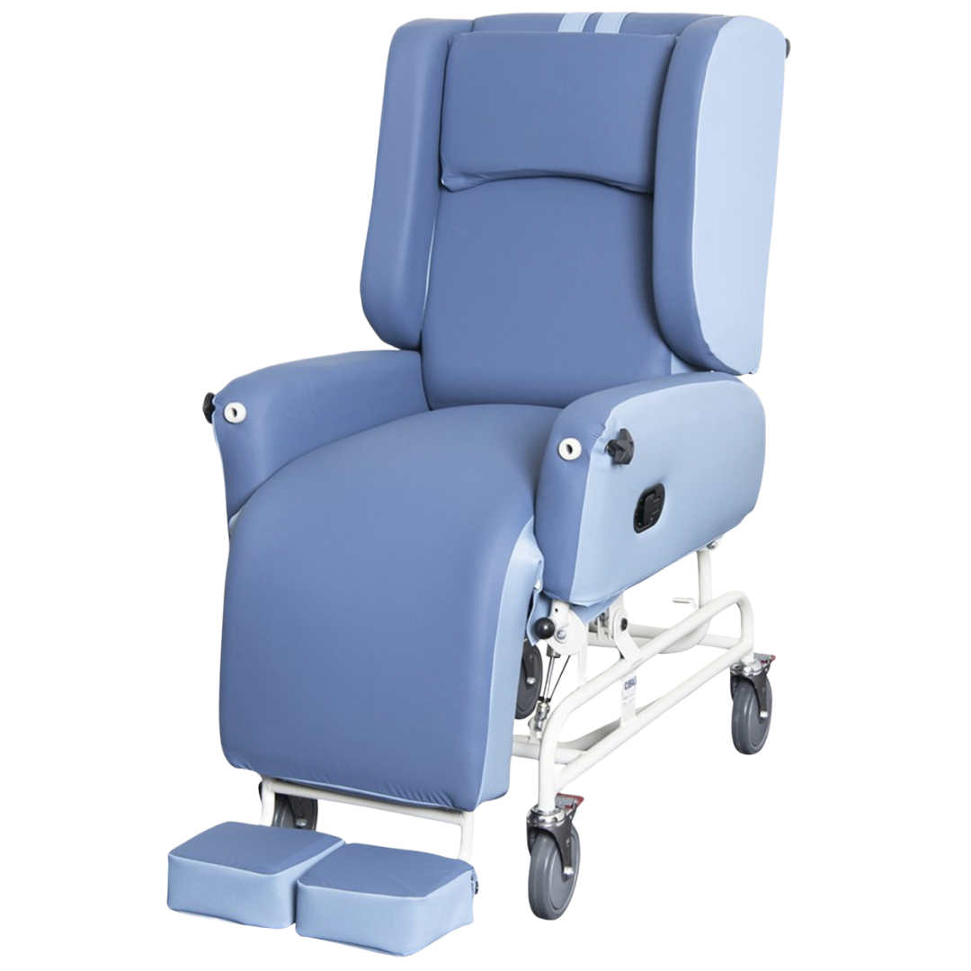 Cobalt Health Air Chair Slimline with a slim ergonomic frame, cushioned seat and backrest, designed for comfort and support.