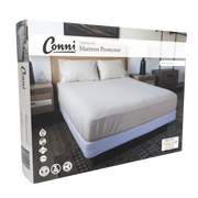 Conni Mattress Protector in Single, Double, King Single, Queen and King sizes provides discreet, washable waterproof bedding protection for comfort and dignity.