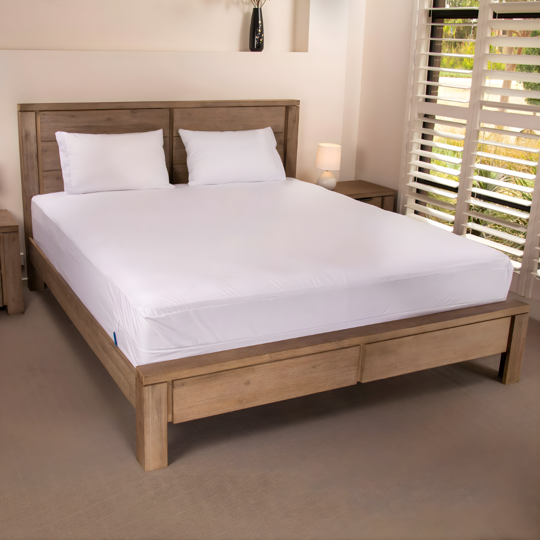 Conni Micro-Plush Waterproof Mattress Encasement in Single, Double, King Single, Queen and King sizes offers soft, washable full mattress coverage and protection.