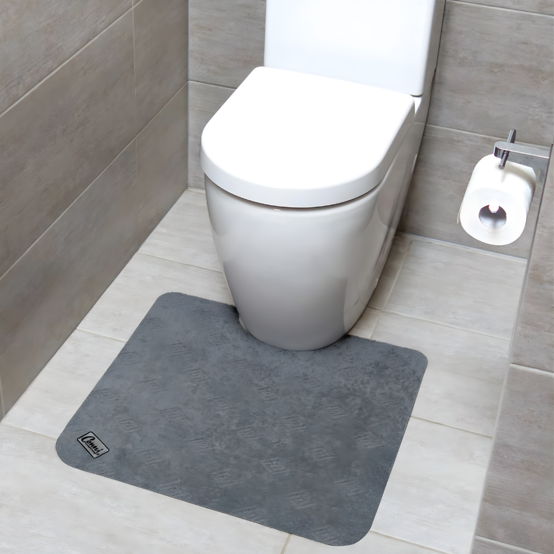 Conni Toilet Floor Mat in multiple colours, absorbent and non-slip, designed for continence care, aged care, NDIS participants, and home bathroom safety.