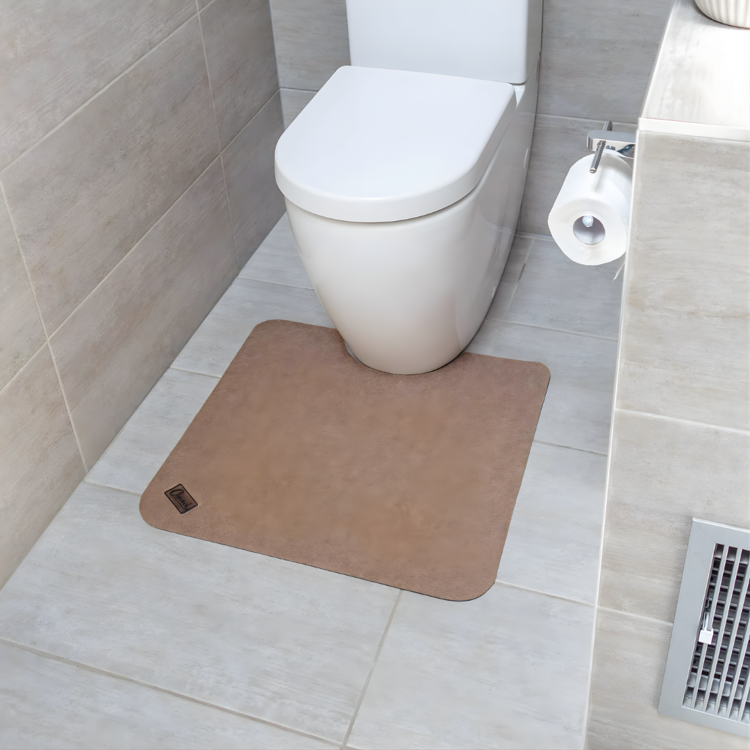 Conni Toilet Floor Mat in multiple colours, absorbent and non-slip, designed for continence care, aged care, NDIS participants, and home bathroom safety.