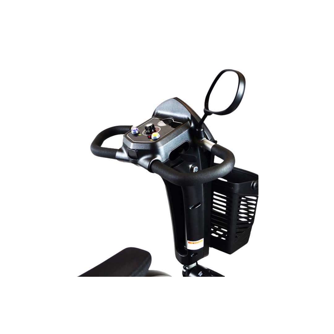 Drive Medical Envoy 4 Plus mobility scooter, robust 4‑wheel design, long‑range battery, comfortable seat, supports safe travel and independent daily mobility.