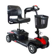 Drive Medical Scout Sport Quattro mobility scooter, compact 4‑wheel design, 130kg safe working load, adjustable seat, reliable performance for daily use.