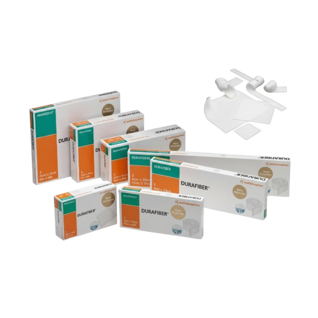 Durafiber Non-Woven Gelling Dressing 4cm x 20cm – Advanced absorbent dressing for moderate to heavy exudate wounds
