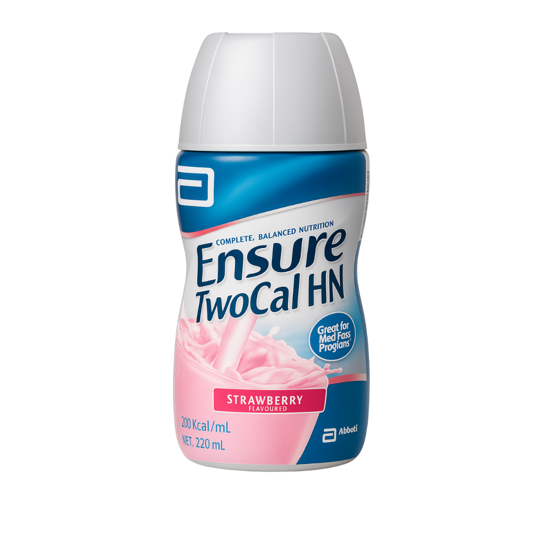 Ensure TwoCal HN 200ml ready-to-drink high-calorie nutritional supplement bottle.